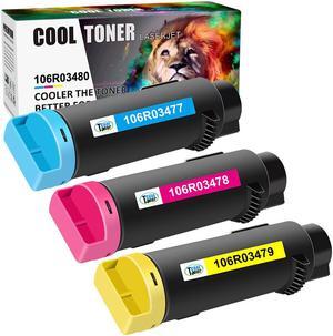 3PK (CMY) Color Toner Cartridge for Xerox Phaser 6510 WorkCentre 6515 dn dni n 106R03480