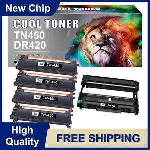 5* TN450 Toner 1* DR420 Compatible with Brother HL-2270DW DCP-7065 MFC-7360N
