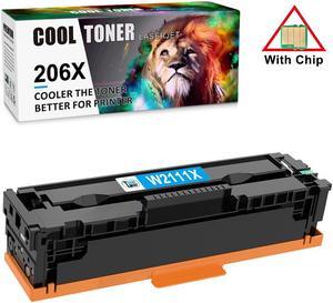1x Cyan Toner W2110X Compatible With HP 206X Set Laserjet M283fdw M282 M255 [WITH CHIP]