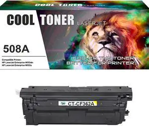 1PK Yellow Toner Compatible with HP 508A CF360A Color LaserJet M552dn M553dn M553n MFP M577