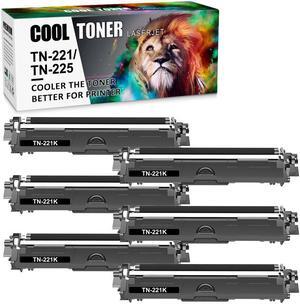 6PK Black Compatible With Brother TN-225 TN221 Toner MFC-9130CW HL-3170CDW MFC-9340CDW