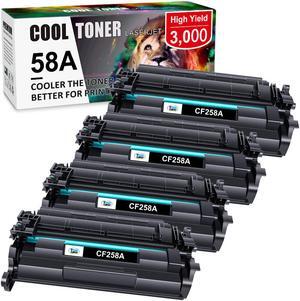 4PK CF258A 58A Toner Compatible with HP LaserJet Pro M404dn MFP M428fdw No Chip