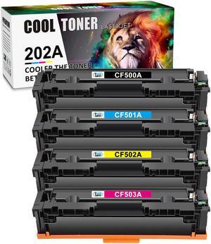 4PK Toner Compatible With HP CF500A 202A LaserJet Pro MFP M281fdw M281cdw M254dw