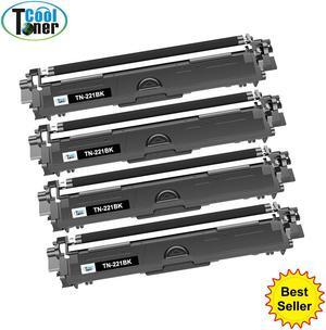 4PK Black Compatible With Brother TN-225 TN221 Toner MFC-9130CW HL-3170CDW MFC-9340CDW