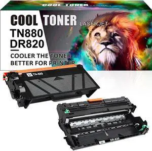 1*TN880 Toner 1*DR820 Drum Compatible With Brother HL-L6200DW L6250DW DCP-L6600DW