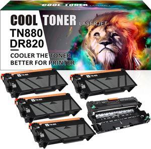 4*TN880 Toner 1*DR820 Drum Compatible With Brother HL-L6200DW L6250DW DCP-L6600DW