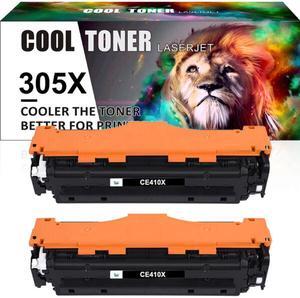 2 Pack Black Toner Cartridge CE410A 305A For HP Laserjet pro 400 Color M475dw M451dn M375nw