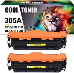 2 Pack Yellow Toner Cartridge CE410A 305A For HP Laserjet pro 400 Color M475dw M451dn M375nw