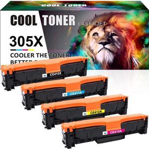 4 Pack (1Full Set)Toner Cartridge CE410A 305A For HP Laserjet pro 400 Color M475dw M451dn M375nw