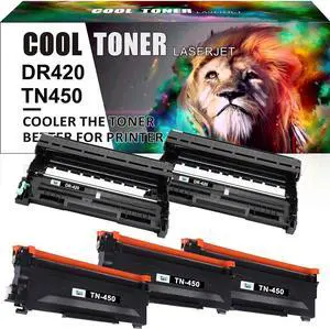 3*TN450 Toner 2*DR420 Drum Compatible With Brother  MFC-7860DW MFC-7360N HL-2240