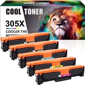5 Pack (1BK+ 1 Full Set)Toner Cartridge CE410X 305X For HP Laserjet pro 400 Color M475dw M451dn M375nw