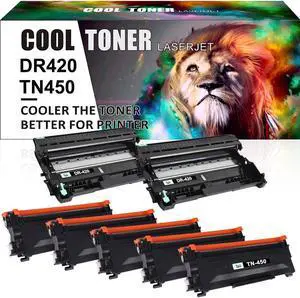 5*TN450 Toner 2*DR420 Drum Compatible With Brother  MFC-7860DW MFC-7360N HL-2240