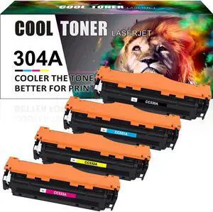 4Pack Full Set (1K+1C+1M+1Y) Toner 304A CC530A Cartridge For HP Color LaserJet CM2320nf MFP CP2025 M451dn