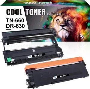 1x TN660 Toner 1x DR630 Drum Compatible With Brother MFC-L2700DW HL-L2360DW L2305W