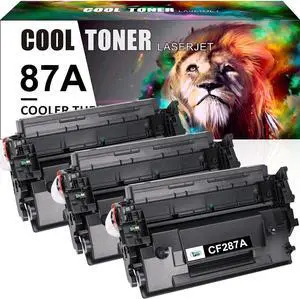 3Pack Toner Compatible with HP 87A CF287A Toner LaserJet Enterprise Pro M506dn M501dn
