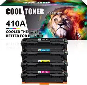 4PK Compatible with HP 410A CF410A Toner Color LaserJet Pro MFP M477fdn M452nw