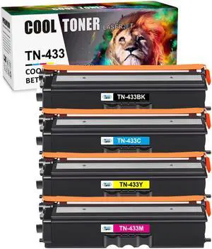 4x (1Full Set) Toner Compatible With Brother TN433 TN-433 HL-L8260cdw HL-L8360cdw MFC-L8610cdw