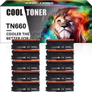 10PK TN660 High Yield Toner Cartridge Compatible for Brother tn-630 MFC-L2700DW
