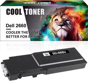1PK Black High Yield Toner Cartridge for Dell 593-BBB C2660dn C2665dn Color Laser Printer