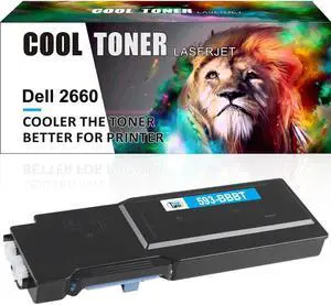 1PK Cyan High Yield Toner Cartridge for Dell 593-BBB C2660dn C2665dn Color Laser Printer