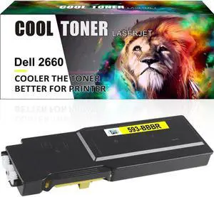 1PK Yellow High Yield Toner Cartridge for Dell 593-BBB C2660dn C2665dn Color Laser Printer