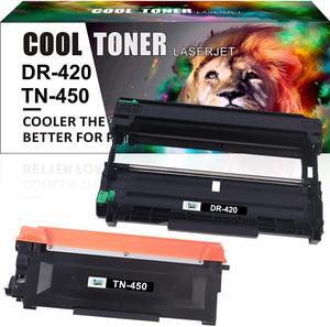 1x TN420 TN450 Toner 1x DR420 Drum Compatible for Brother HL-2240 HL-2270DW 2280DW