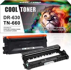 1PK Compatible With Brother TN660 Toner + 1PK DR630 Drum HL-L2320D HL-L2340DW HL-L2360DW