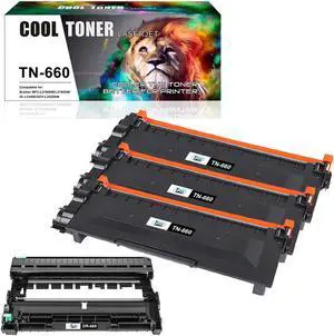 1 DR630 Drum +3 TN660 Toner Compatible With Brother MFC-L2740DW L2700DW L2380DW