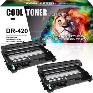 2 Pack DR420 DR-420 Drum Unit Compatible for Brother HL-2230 MFC-7360N 7860DW