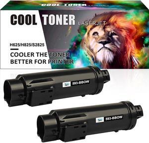 2 Pack Black 593-BBOW Toner Compatible With Dell H825 H625cdw H825cdw S2825cdn