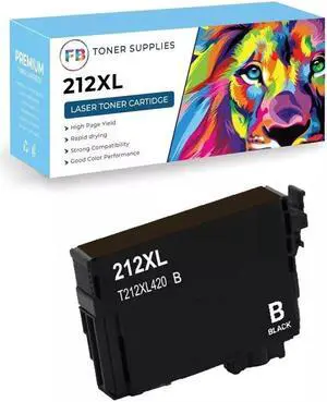 Replacement Ink Cartridges For Epson 212XL Workforce XP-4100 WF-2850 Printer BK