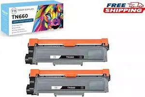 2 PACK TN660 Toner Cartridge for Brother TN630 MFC-L2700DW MFC-L2740DW Black
