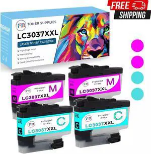 Ink Cartridge for Brother 1 set (2M+2Cyan) LC3037 LC-3037XXL for MFC-J5845DW MFC