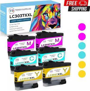 Ink Cartridge for Brother 1 set (2M+2Y+2C) LC3037 LC-3037XXL for MFC-J5845DW MFC