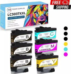 Ink Cartridge for Brother 1 set (3B+1M+1Y+1C) LC3037 LC-3037XXL for MFC-J5845DW