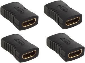 ESTONE HDMI Female to Female Coupler Adapter (4 Pack), 29 x 22mm, Black