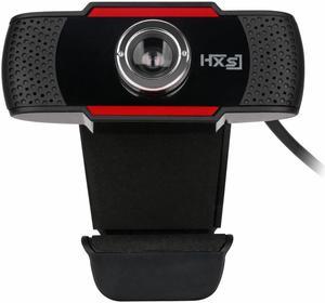 HXSJ S30 USB 720P HD Webcam, 720p 30 FPS - 1280 x 720 Dynamic Resolution - Built-in Microphone - Manually Focus, For video conferencing software, Netmeeting and MSN, Yahoo and Skype, Black