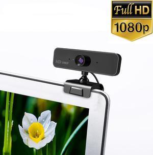 HXSJ S2 1080P HD Webcam, USB Webcam for Live Streaming, Desktop and Laptop Webcam, Plug and Play Video Calling Computer Camera, Built-in Mic,1920 x 1080 Dynamic Resolution, Black