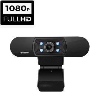 H800 Full HD Webcam 1080P, Streaming Camera, Widescreen Video Calling and Recording with Microphone, USB Wide Angle Skype Camera with Facial-Enhancement Technology, Desktop, Laptop,YouTube, Xbox