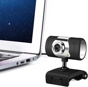 USB 480P HD Webcam Camera with Microphone,360° Rotatable Security Camera with Mount,Auto Focus Online Teaching Conference Meeting Video Calling Computer Camera for Laptop/Desktop/PC/Windows