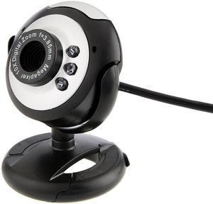 Computer Webcam Streaming 480P HD with Microphone and LED Light, USB Pro Web Camera Stream for Mac Windows Laptop Twitch Xbox One Skype YouTube OBS Xsplit (Black)