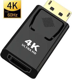 DP To HDMI Max 4K/1080P Display Port DP Male To HDMI Female Adapter Black High Quality Dp To Hdmi Converter For HDTV PC,2-Pcs DP To HDMI Max 4K/1080P Display Port DP Male To HDMI Female Adapter Black High Quality Dp To Hdmi Converter For HDTV PC,2-Pcs