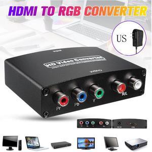 Component to HDMI Adapter, HDMI TO YPbPr Coverter + R/L, ESTONE Component 5RCA RGB to HDMI Converter Adapter, Supports 1080P Video Audio Converter Adapter for DVD PSP Xbox 360