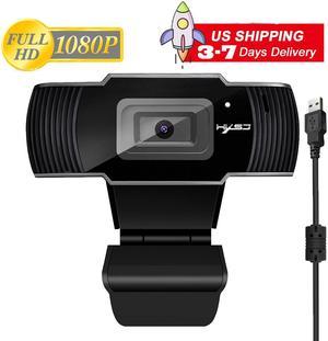 5MP HD Webcam 1080P, USB Desktop Laptop Camera with 76-Degree View Angle, Digital Web Camera with Stereo Microphone, Stream Webcam for Video Calling and Recording with Webcam Cover