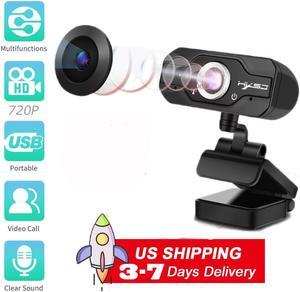 720p HD Webcam S50, 1MP USB Desktop Laptop Camera, Mini Plug and Play Video Calling Computer Camera, Built-in Mic, Flexible Rotatable Clip