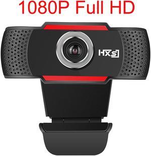 HXSJ S80 Stream 1080P Webcam with Microphone Web Cam USB Camera, Computer HD Streaming Webcam for PC Desktop & Laptop with Mic, Wide Angle Lens & Large Sensor for Superior Low Light