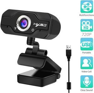 HXSJ S50 1MP Stream 720P Webcam with Microphone Web Cam USB Camera, Computer HD Streaming Webcam for PC Desktop & Laptop with Mic, Wide Angle Lens & Large Sensor for Superior Low Light