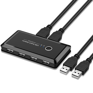 HDMI KVM Switch Dual Monitor 4K@60Hz - 2 Port USB Switcher For 2 Computers