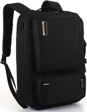 ESTONE Travel Laptop Backpack, Business Durable Laptops Backpack with Water Resistant College School Computer Bag Gifts for Men & Women Fits 17.3 Inch Notebook, Black