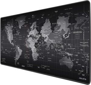 Extended Big Mouse Pad Gaming ,Large Desk Pad World Map , XXXL Desk Mat Game Mousepad, L 35.43 in * W 15.75 in Computer Desk Pad with Non-Slip Rubber Base,Desk Matt for Desktop